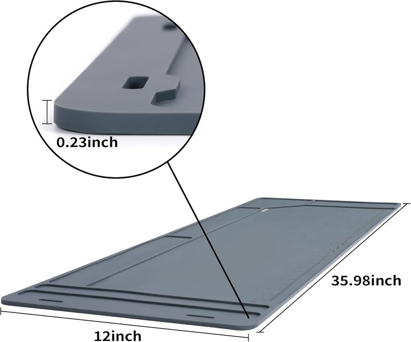 CKPART Rifle Gun Cleaning Mat, Anti-Slip Rubber Tactical Magnetic Mat, Gun Maintenance Mat,Gun Maintenance Mat for Gun Cleaning Kits 36" x 12" - Image 5